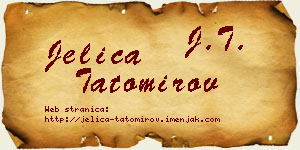 Jelica Tatomirov vizit kartica